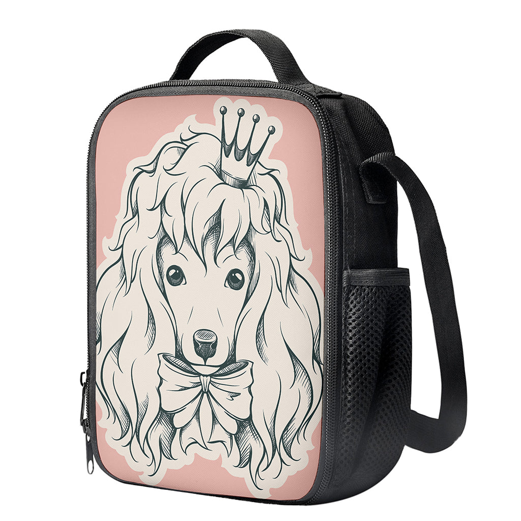 Princess Poodle Print Crossbody Lunch Bag