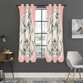 Princess Poodle Print Grommet Curtain Panels