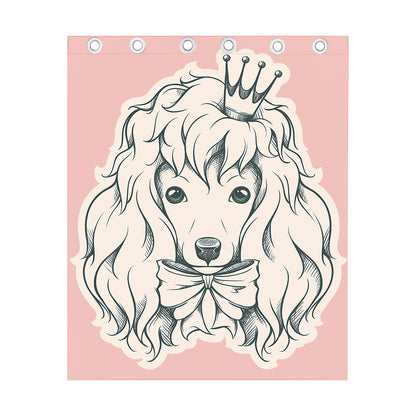Princess Poodle Print Curtain