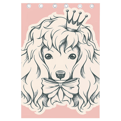 Princess Poodle Print Curtain