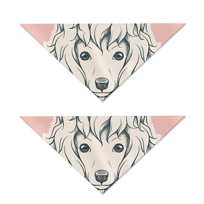 Princess Poodle Print Dog Bandana