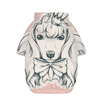 Princess Poodle Print Dog Zip Up Hoodie