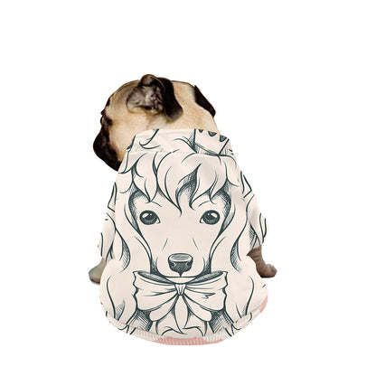 Princess Poodle Print Dog Zip Up Jacket
