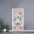 Princess Poodle Print Door Sticker