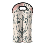 Princess Poodle Print Double Neoprene Wine Tote