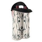 Princess Poodle Print Double Neoprene Wine Tote