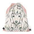 Princess Poodle Print Drawstring Bag