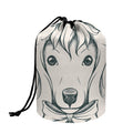 Princess Poodle Print Drawstring Makeup Bag
