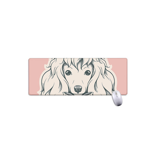 Princess Poodle Print Extended Mouse Pad