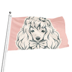 Princess Poodle Print Flag