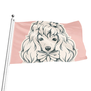Princess Poodle Print Flag
