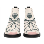 Princess Poodle Print Flat Ankle Boots