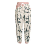 Princess Poodle Print Fleece Lined Knit Pants