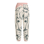 Princess Poodle Print Fleece Lined Knit Pants