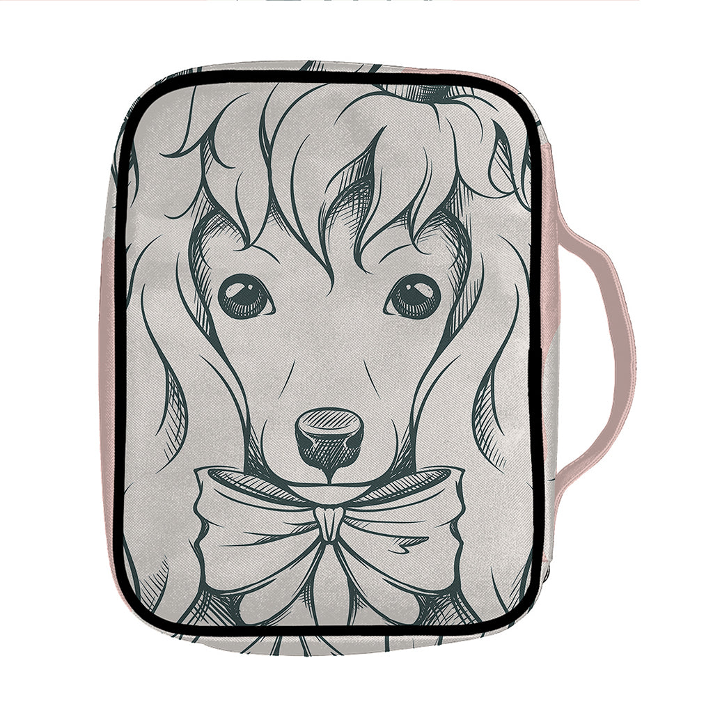 Princess Poodle Print Front Pocket Bible Bag