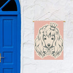 Princess Poodle Print Garden Flag