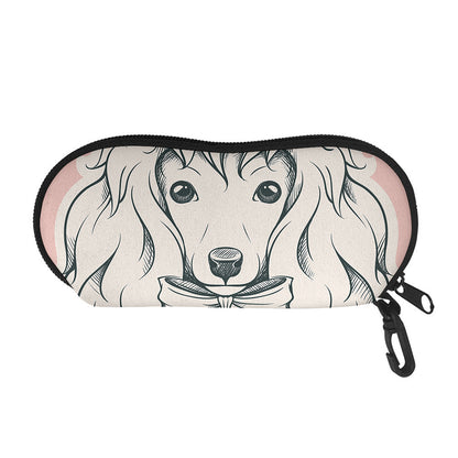 Princess Poodle Print Glasses Case