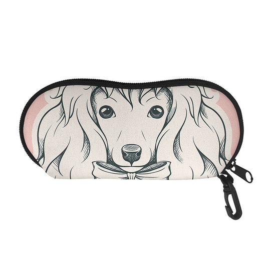 Princess Poodle Print Glasses Case
