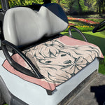 Princess Poodle Print Golf Cart Seat Cover