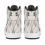 Princess Poodle Print High Top Leather Sneakers