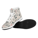 Princess Poodle Print High Top Leather Sneakers