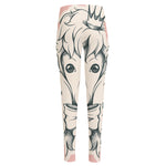 Princess Poodle Print High-Waisted Pocket Leggings