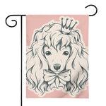 Princess Poodle Print House Flag