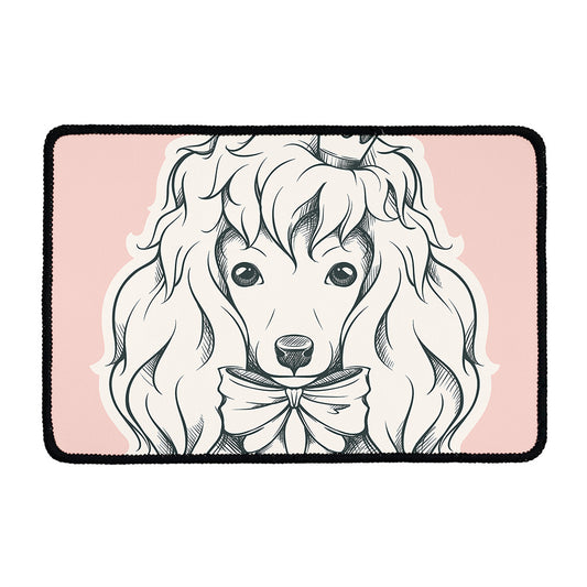 Princess Poodle Print Kitchen Mat