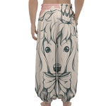 Princess Poodle Print Lantern Pants