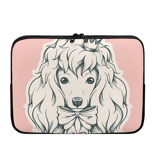 Princess Poodle Print Laptop Sleeve