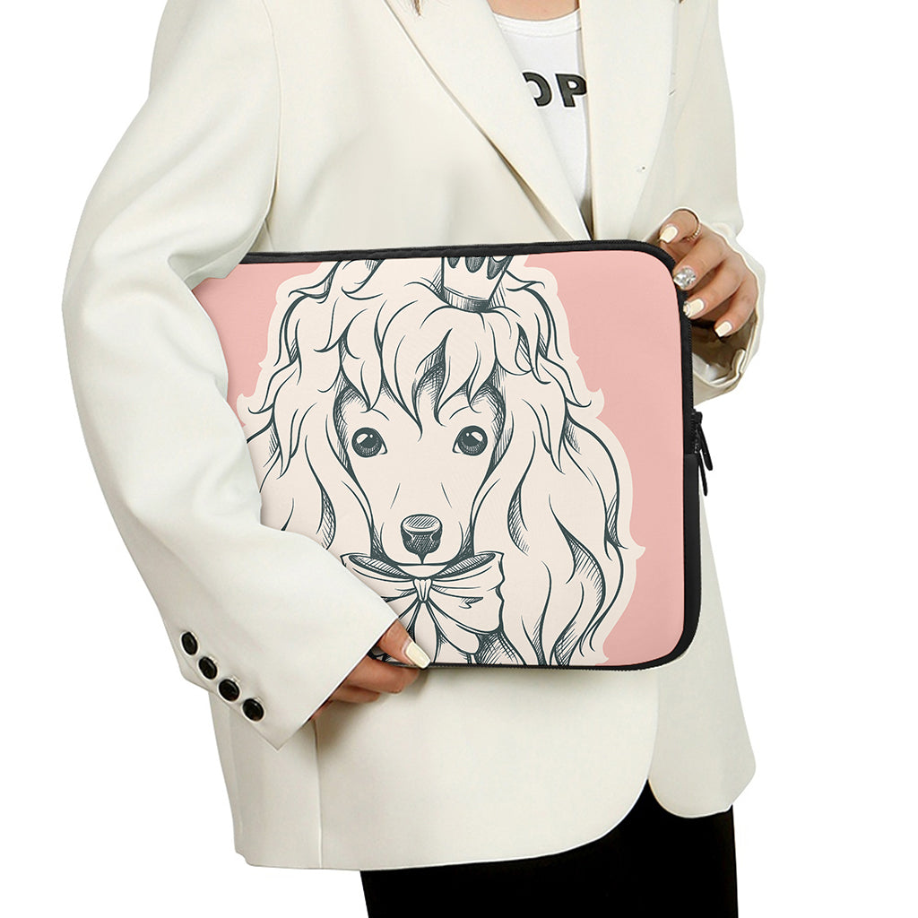Princess Poodle Print Laptop Sleeve