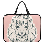 Princess Poodle Print Laptop Sleeve With Handle