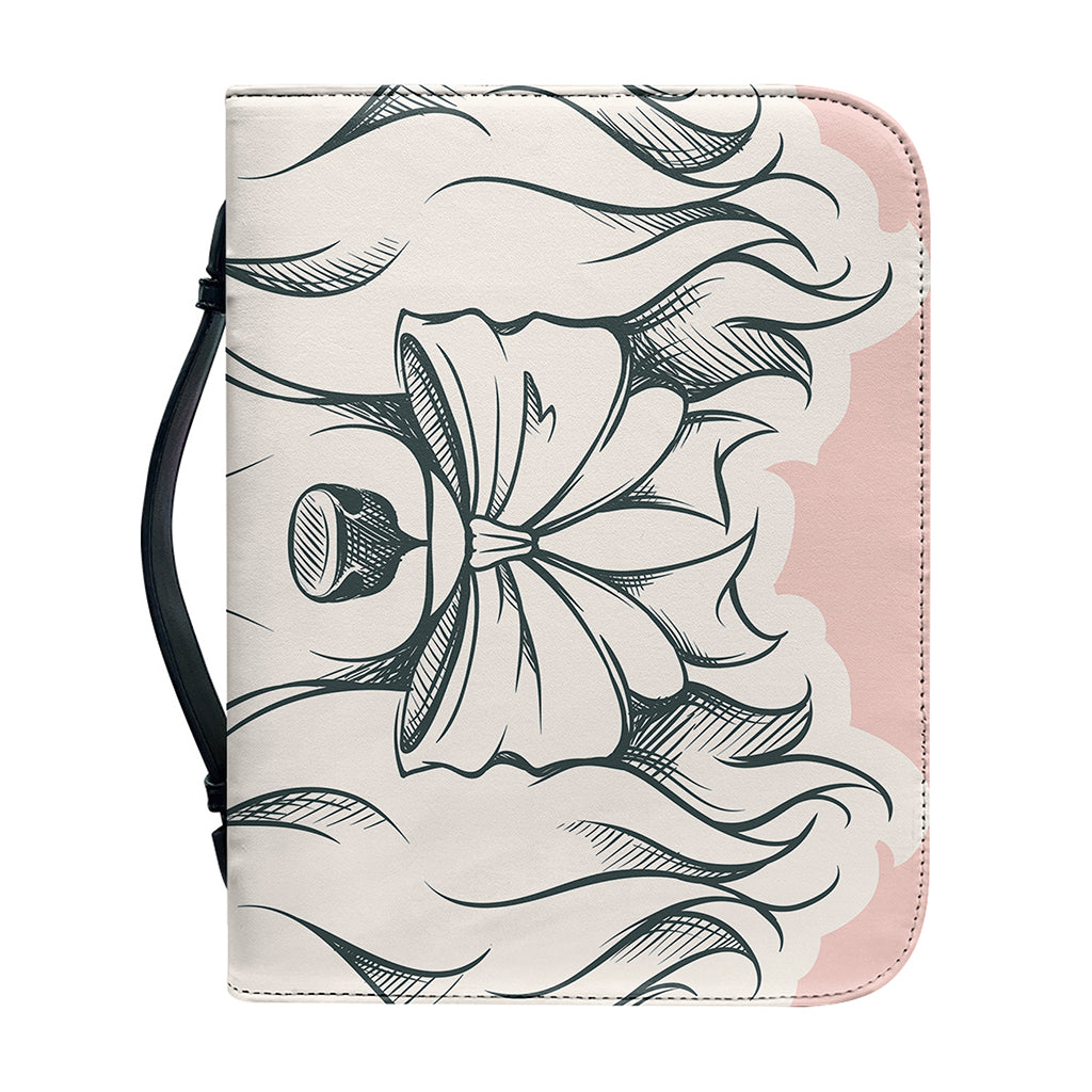 Princess Poodle Print Leather Bible Cover