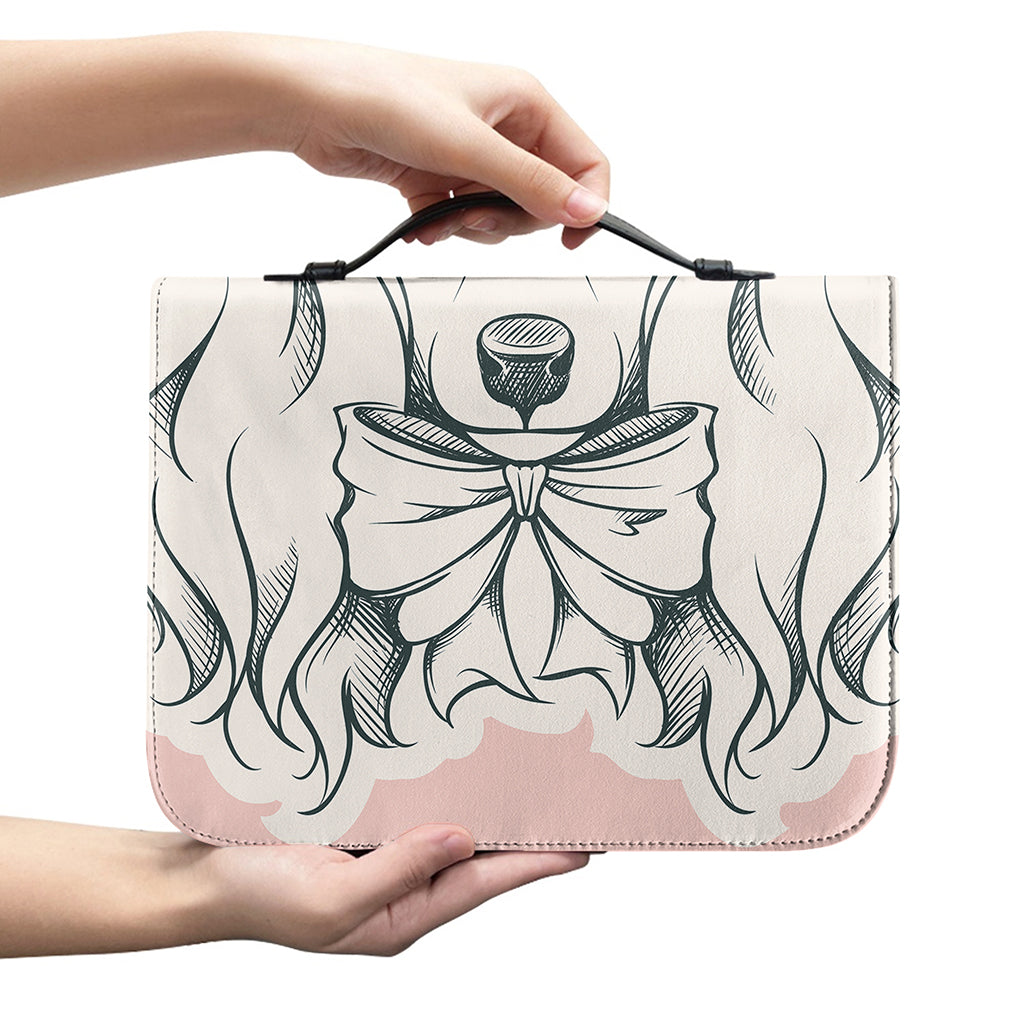 Princess Poodle Print Leather Bible Cover