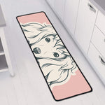 Princess Poodle Print Long Kitchen Mat