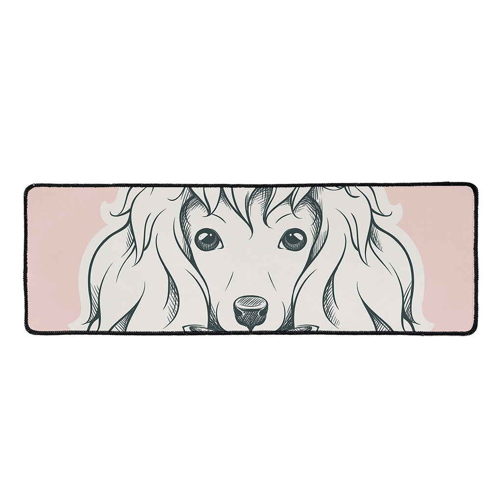 Princess Poodle Print Long Kitchen Mat