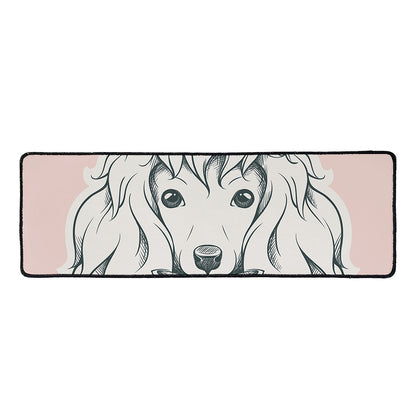 Princess Poodle Print Long Kitchen Mat