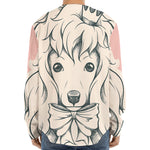 Princess Poodle Print Long Sleeve Baseball Jersey