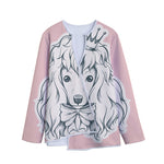 Princess Poodle Print Long Sleeve Short Coat