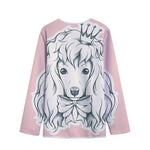 Princess Poodle Print Long Sleeve Short Coat