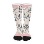 Princess Poodle Print Long Socks