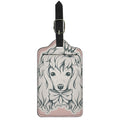 Princess Poodle Print Luggage Tag