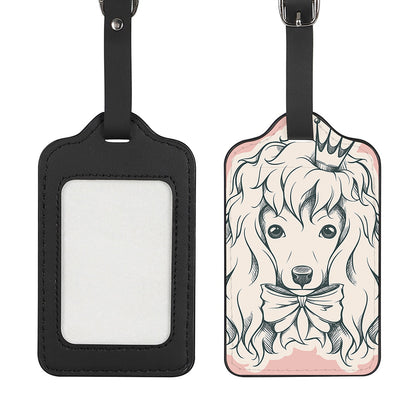 Princess Poodle Print Luggage Tag