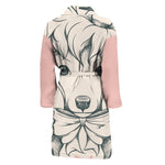 Princess Poodle Print Men's Bathrobe