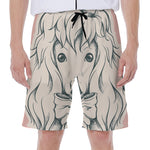 Princess Poodle Print Men's Beach Shorts