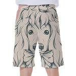 Princess Poodle Print Men's Beach Shorts