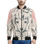 Princess Poodle Print Men's Bomber Jacket