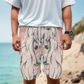 Princess Poodle Print Men's Cargo Shorts