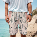 Princess Poodle Print Men's Cargo Shorts