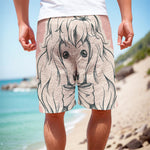 Princess Poodle Print Men's Cargo Shorts